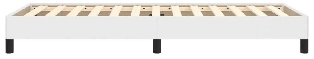 Estrutura de cama 90x190 cm couro artificial branco
