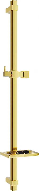 Mexen DQ barra de duche com saboneteira 80 cm, dourada - 79381-50