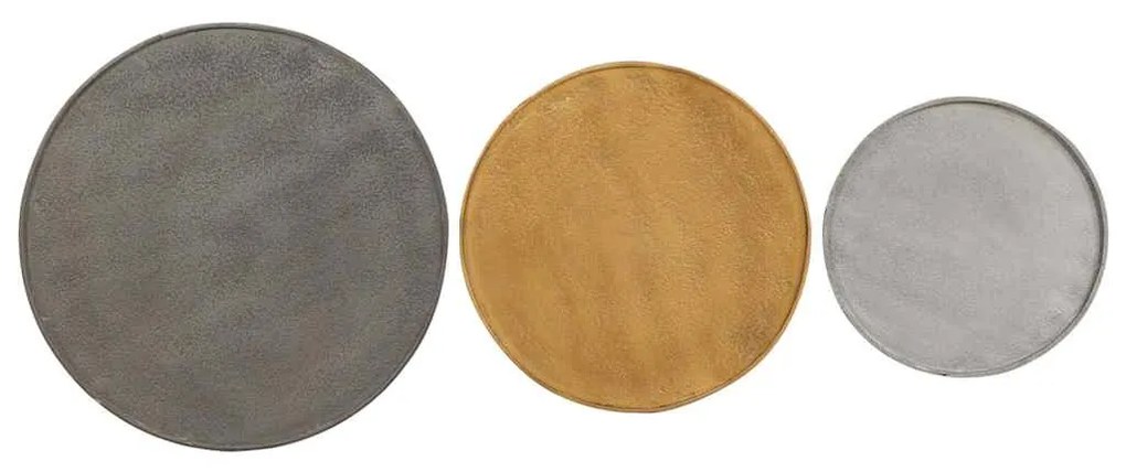 Mesas de centro 3 pcs derivados de madeira multicor