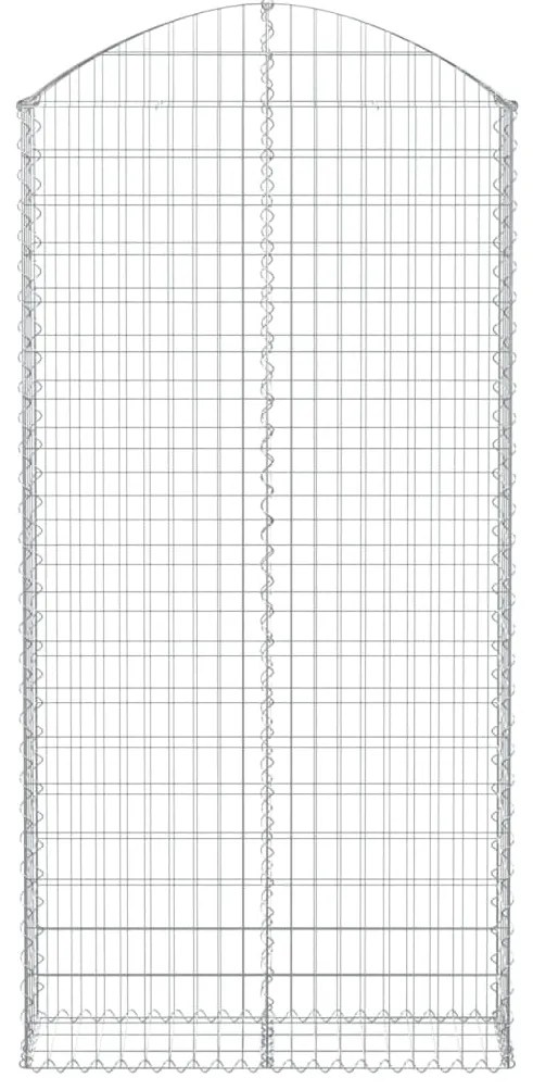 Cesto gabião arqueado 100x30x200/220 cm ferro galvanizado