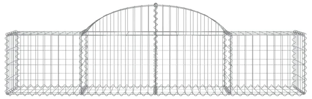 Cestos gabião arqueados 9 pcs 200x50x40/60 cm ferro galvanizado