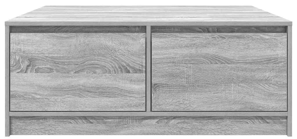 Mesa de centro com gavetas 100x100x40 cm sonoma cinzento