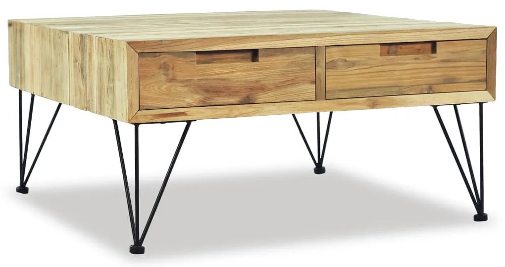 Mesa de centro em teca maciça 80x80x40 cm
