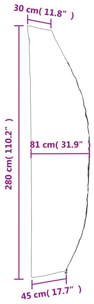 Capa para guarda-sol de jardim 280x30/81/45cm 420D oxford preto