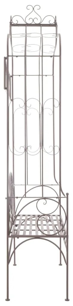 Banco de jardim 122 cm ferro antigo castanho