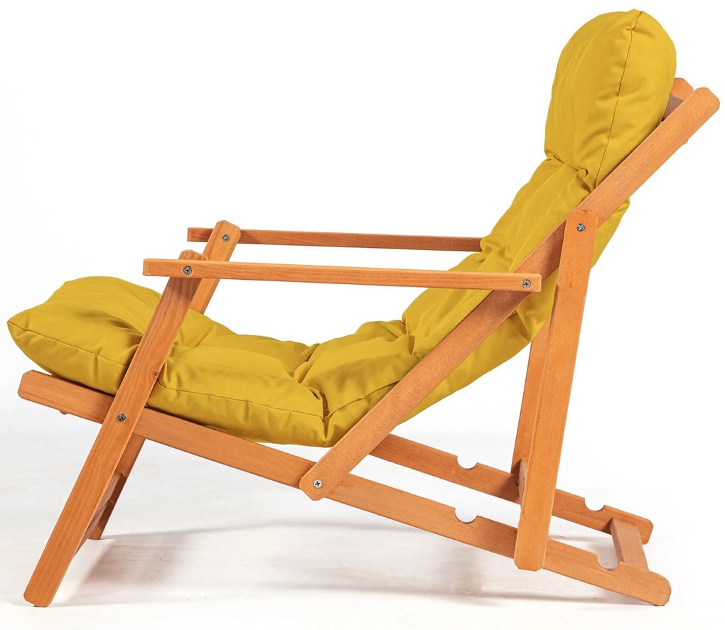Cadeira de Jardim My008 – Amarelo Natural – 50x81x50 cm | Tribo Home
