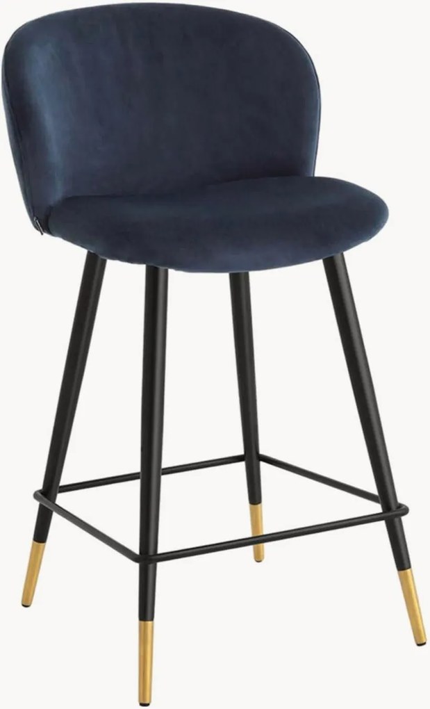 Cadeira de balcão em veludo Volante