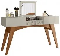 Mesa Consola ou Toucador STAR, MDP matte e casca de ovo, 136 x 37 cms