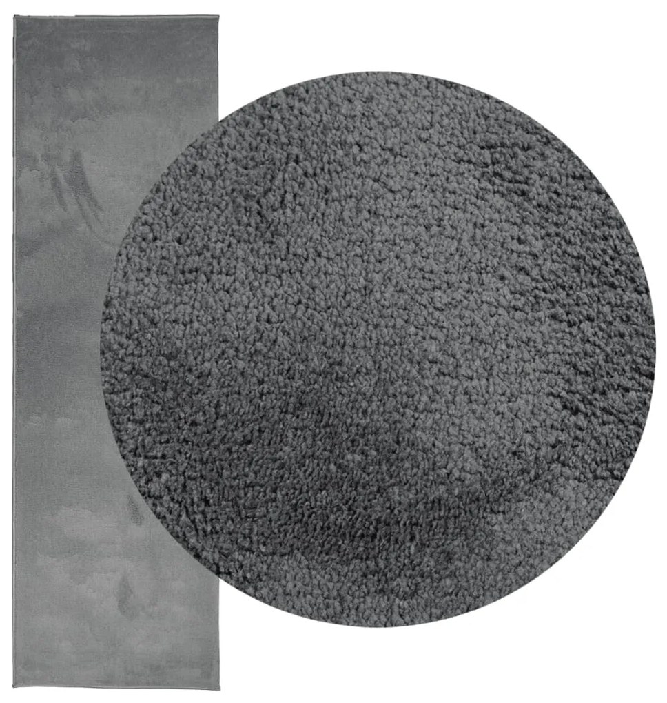 Tapete de pelo curto OVIEDO 80x250 cm antracite