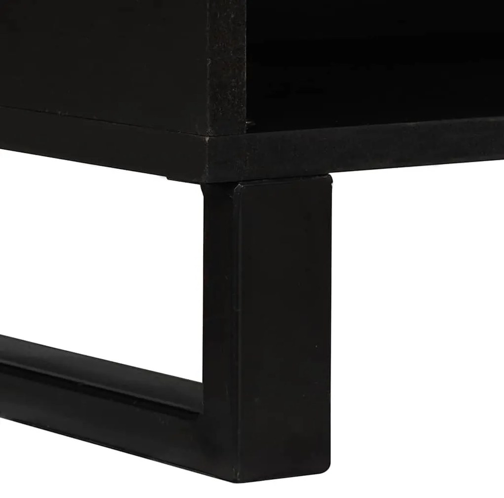 Estante de TV – 80 x 31,5 x 46 cm em Madeira Sólida e Madeira de Engen
