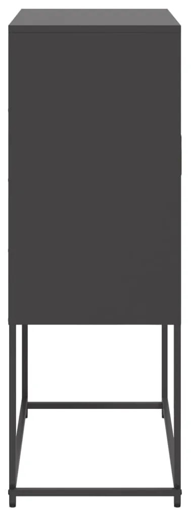 Aparador alto 68,5x38,5x107 cm aço preto