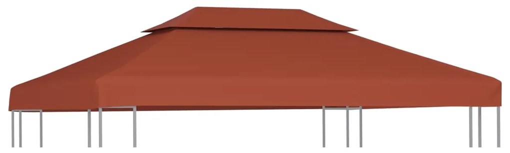 Cobertura gazebo c/ 2 camadas 310 g/m² 4x3 m terracota