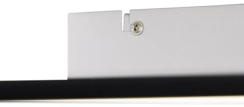 Candeeiro de teto preto 40 cm com LED e controlo remoto - Live Moderno