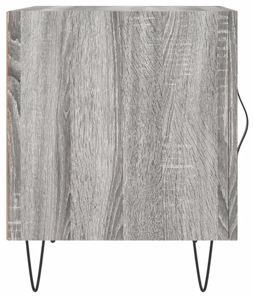 Mesa cabeceira 40x40x50 cm derivados de madeira cinzento sonoma