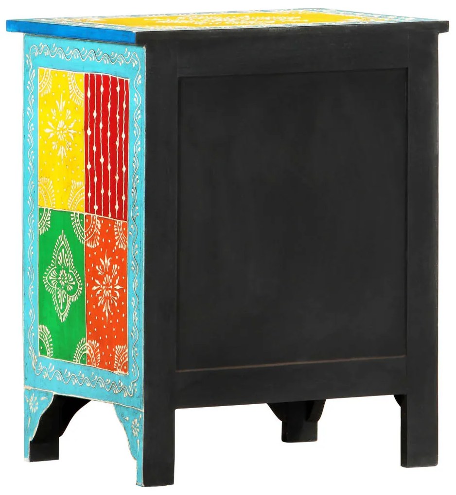 Mesa de cabeceira pintada à mão 40x30x50 cm mangueira maciça