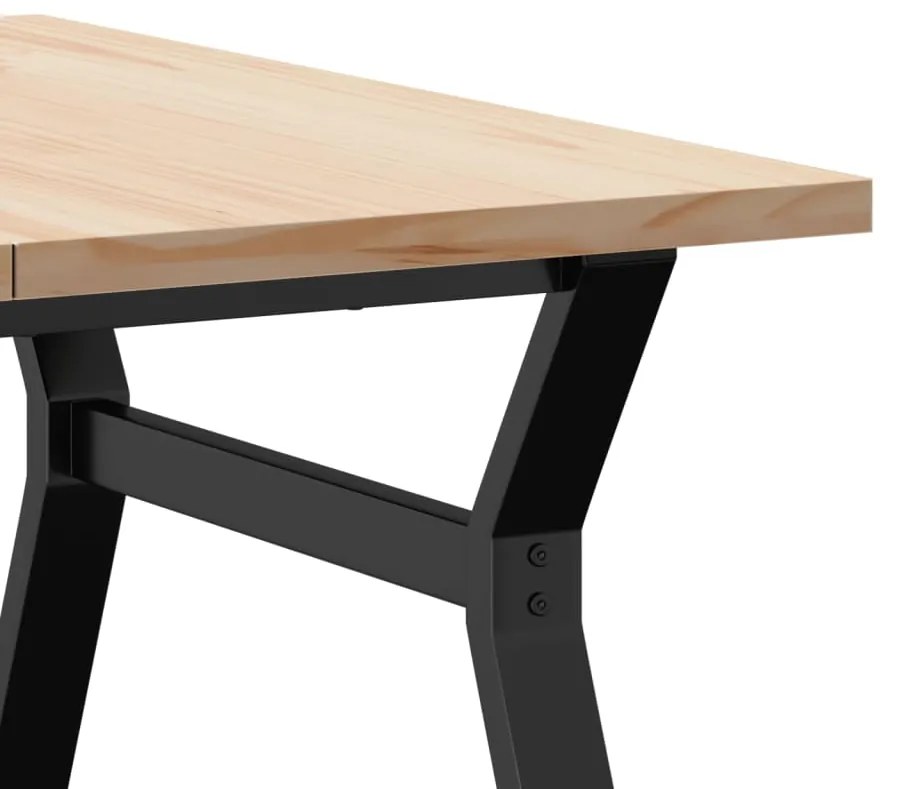 Mesa de centro estrutura em Y 90x90x45,5 cm pinho/aço