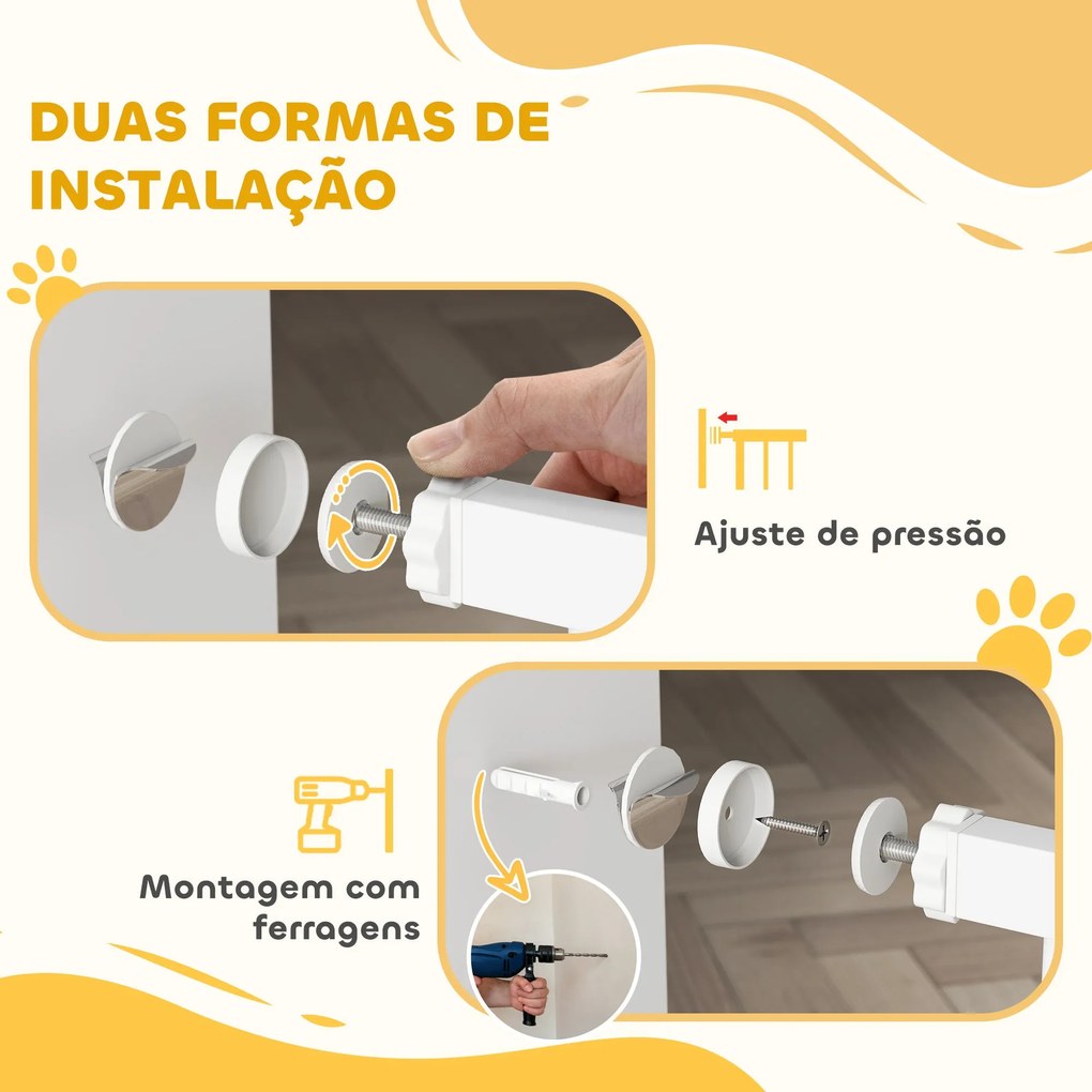 PawHut Barreira de Segurança para Cães Extensível 76-102 cm Barreira p