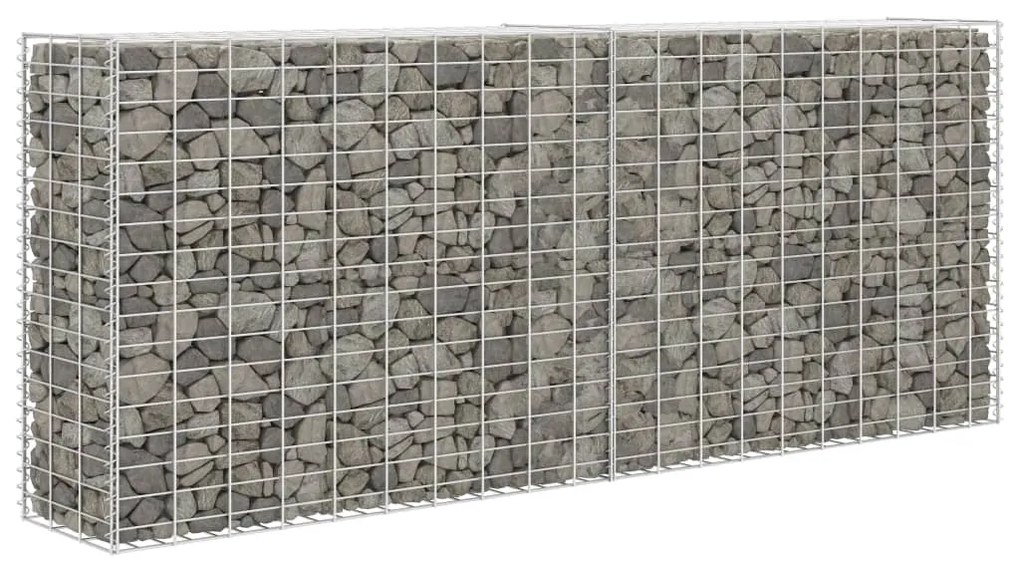 vidaXL Parede/cesto gabião 85x30x200 cm aço galvanizado