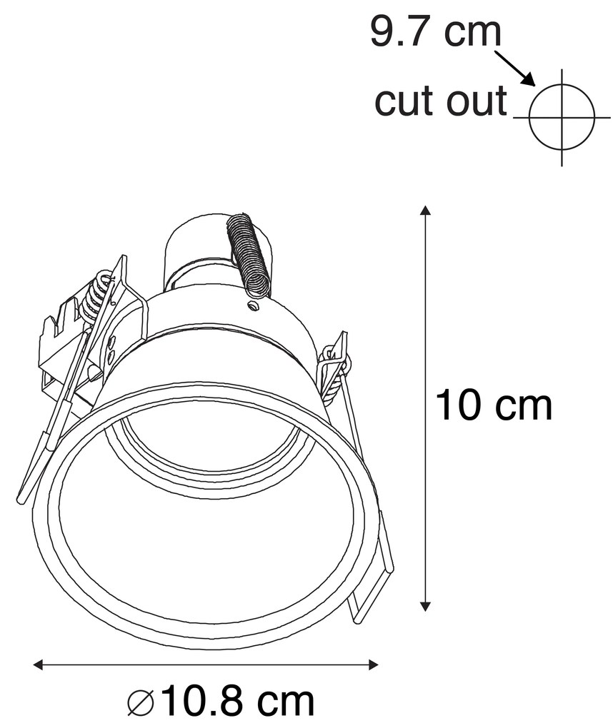 Foco embutido moderno branco AR70 - Dept