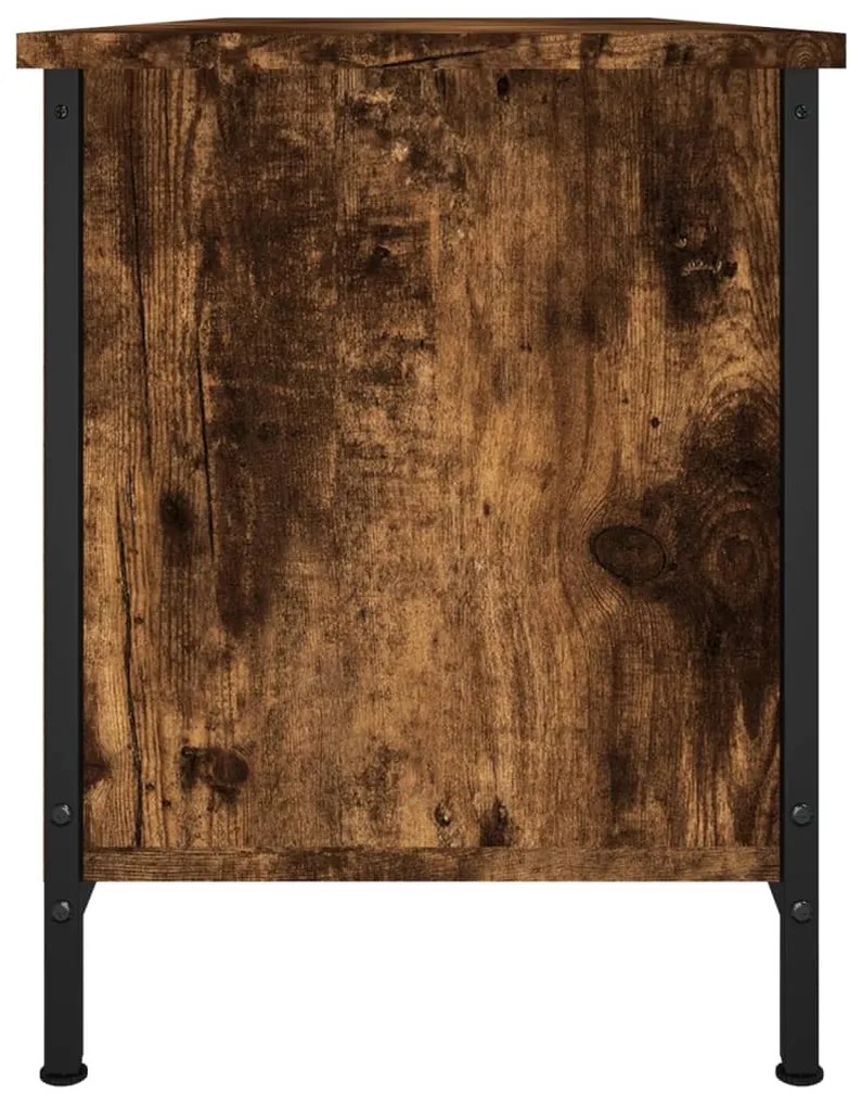 Móvel TV c/ portas 102x35x45 cm deriv. madeira carvalho fumado