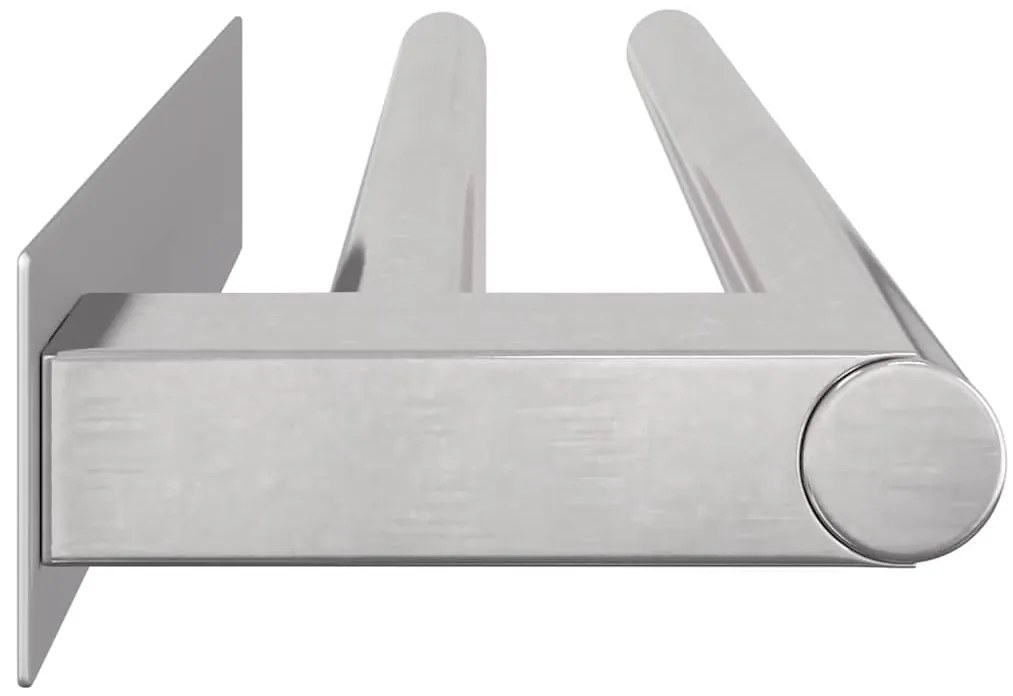 Suporte de Toalha Prateado 40 x 9 x 4 cm Aço inoxidável