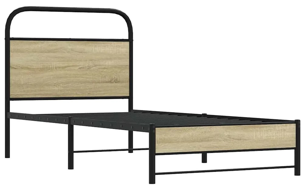 Estrutura cama s/ colchão derivados de madeira carvalho sonoma