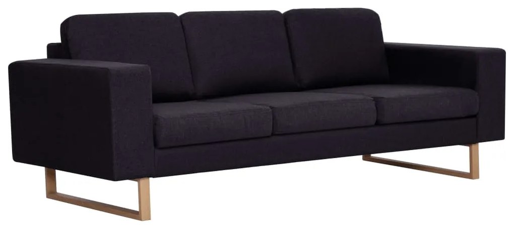 2 pcs conjunto de sofás tecido preto