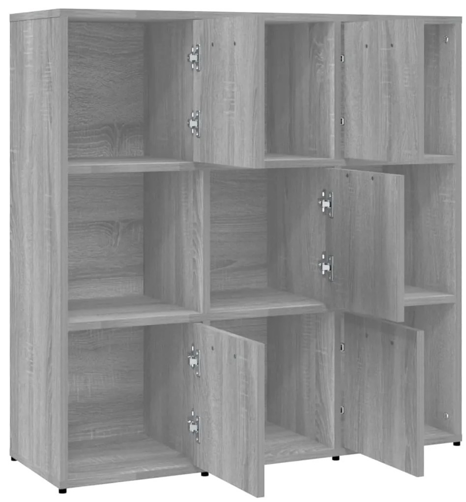 Estante 90x30x90 cm derivados de madeira cinzento sonoma