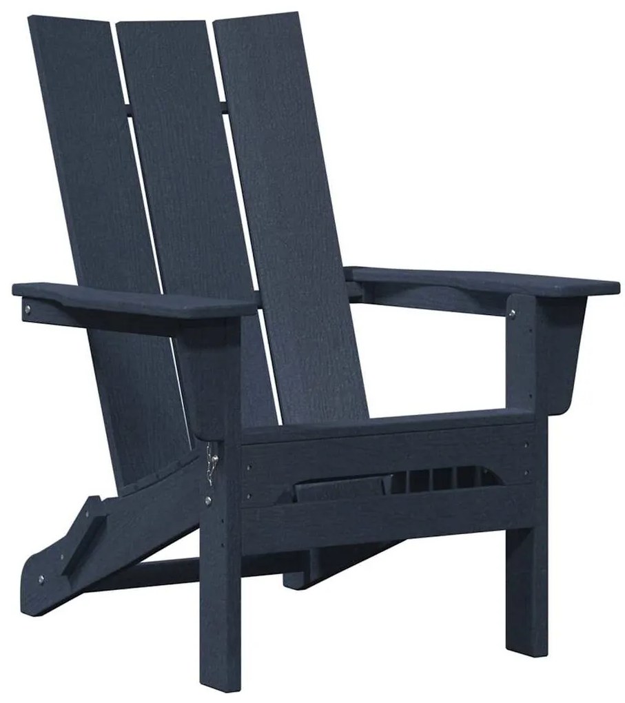 Cadeira Adirondack Dobrável Azul-marinho 74.5x80.5x90 cm HDPE
