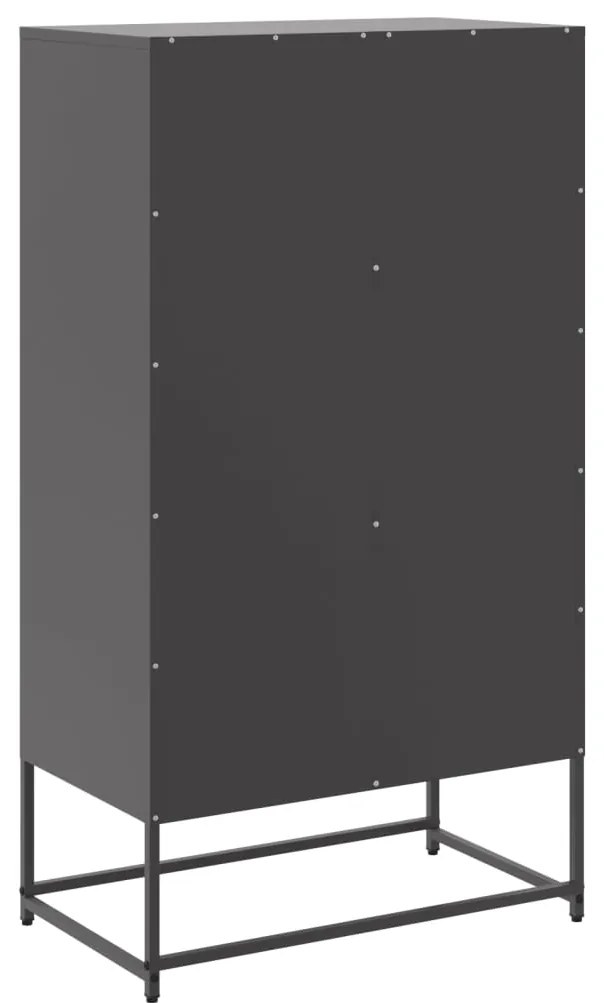 Aparador alto 68,5x38,5x123,5 cm aço preto