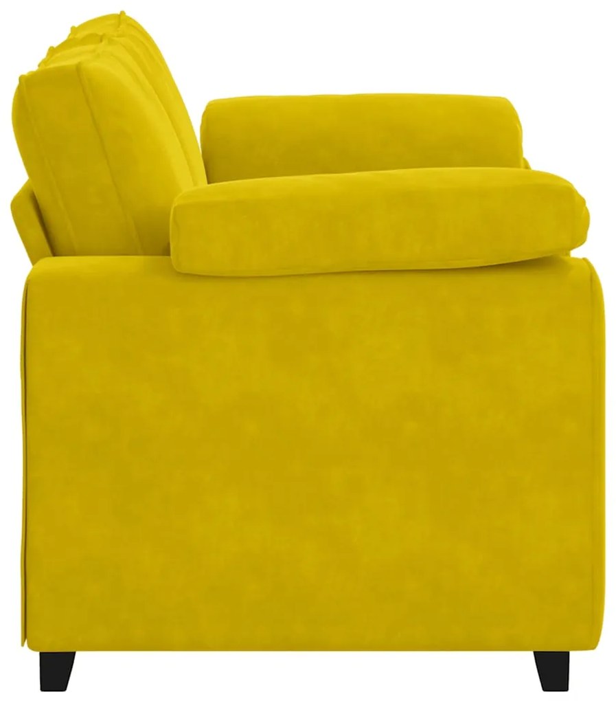 Sofá-luvas 120 cm veludo amarelo