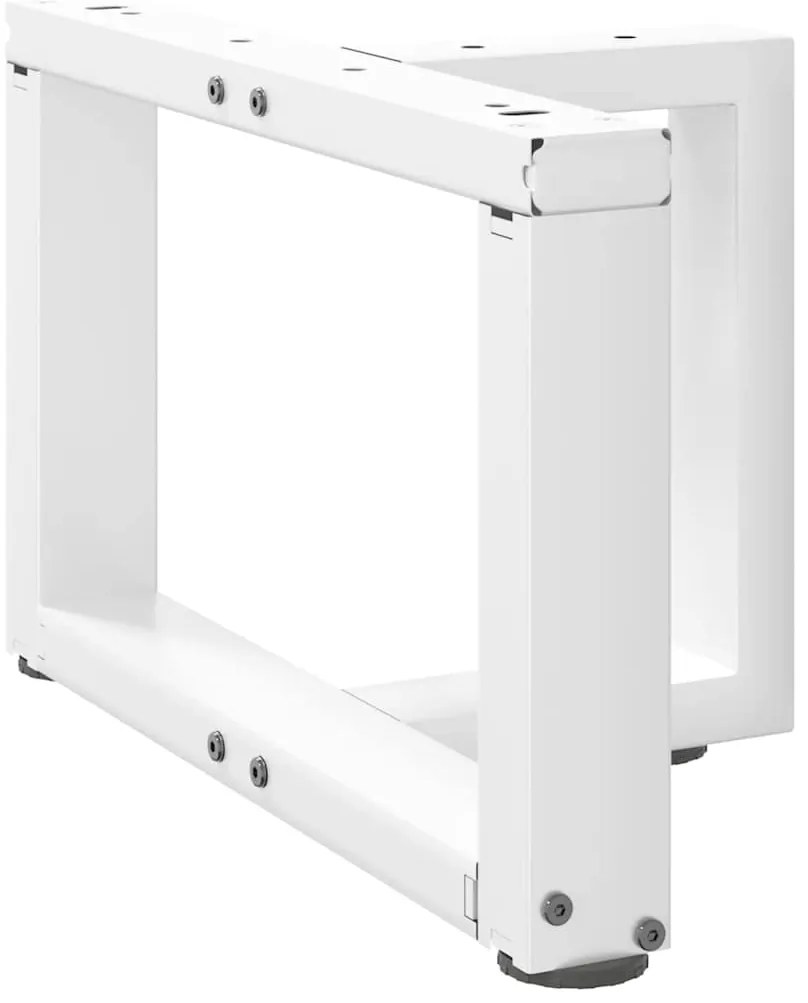 Pés para mesa de centro em forma de T, 2 peças, branco, 50x25x(30-31)