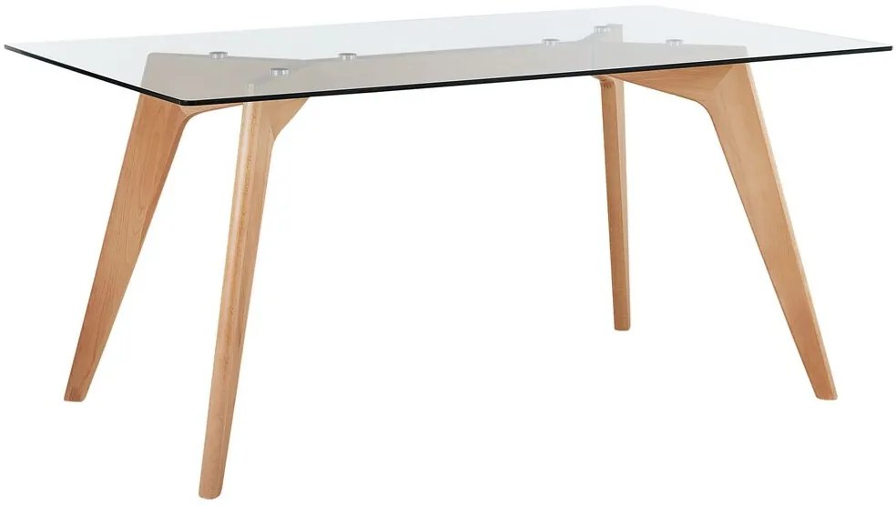 Mesa de jantar com tampo de vidro 160 x 90 cm HUDSON Beliani