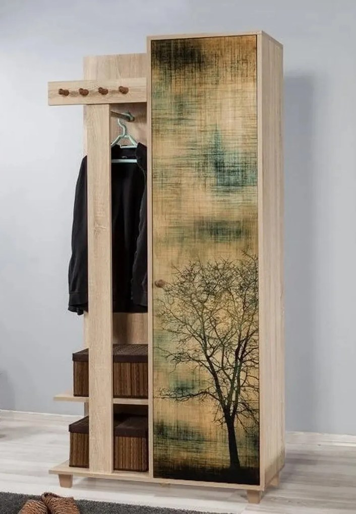 Hall Stand Garmanto – Carvalho Sonoma – 90x192x36 cm