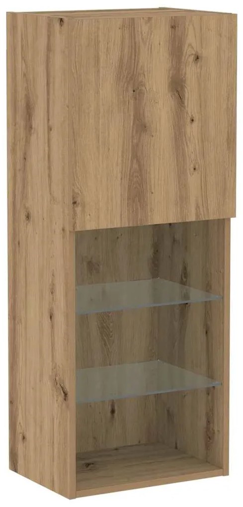 Estante para TV vidaXL com Luzes LED Carvalho Artesanal 40,5x30x102 cm