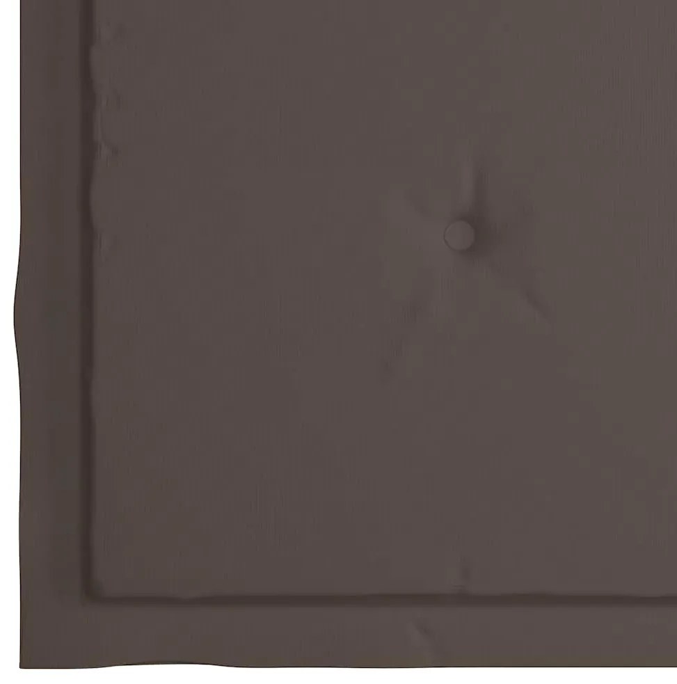 3 pcs conj. jantar dobrável exterior c/ almofadão teca maciça