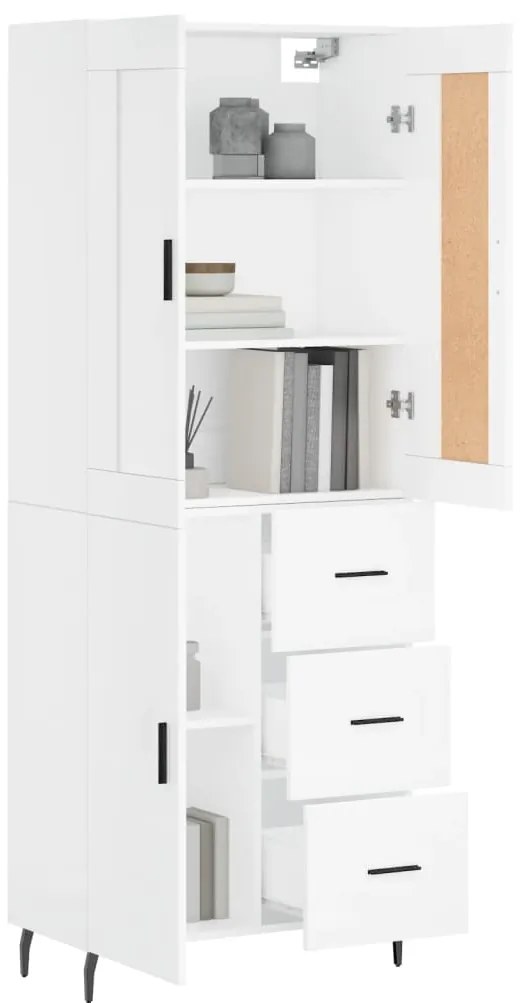 Armário alto 69,5x34x180 cm derivados de madeira branco