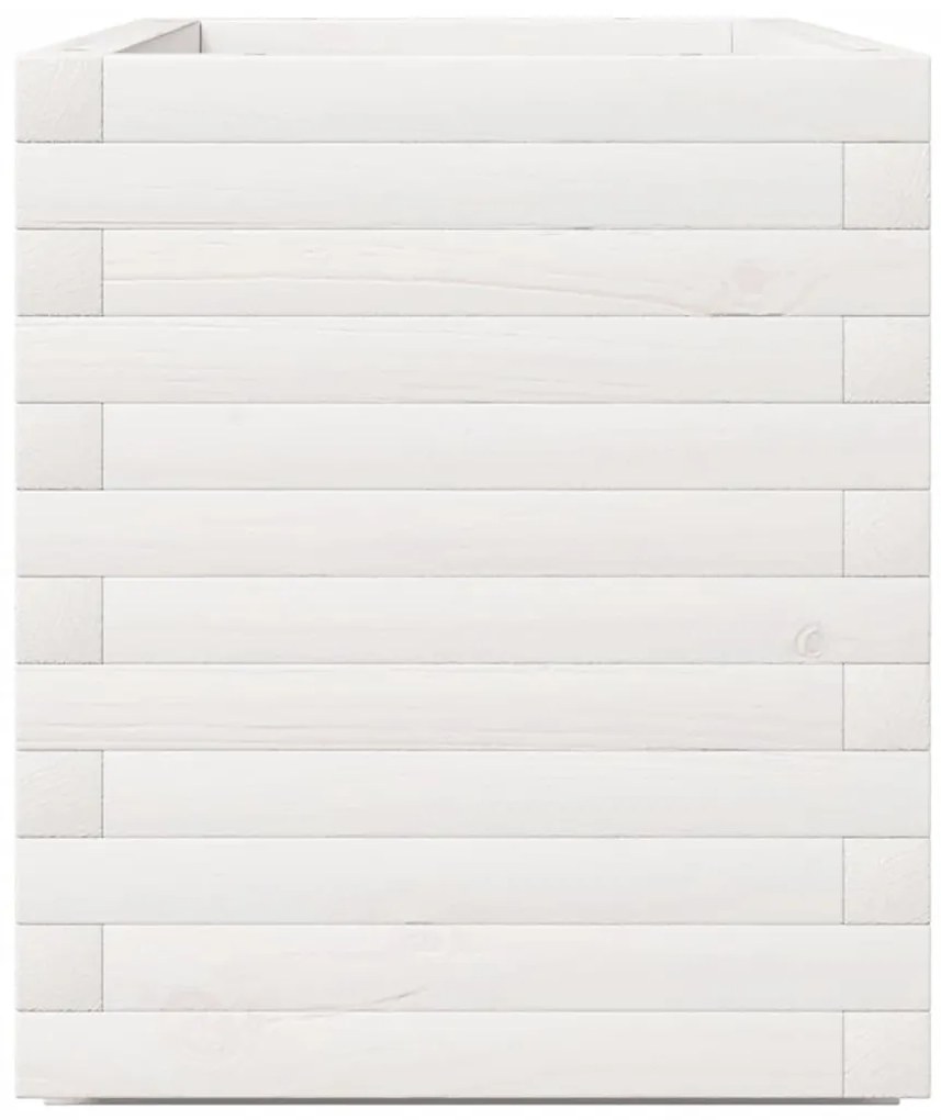 Vaso/floreira de jardim 90x90x49,5 cm pinho maciço branco