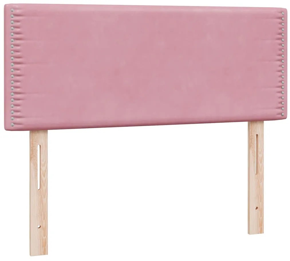 Cama com molas/colchão 120x220 cm veludo rosa