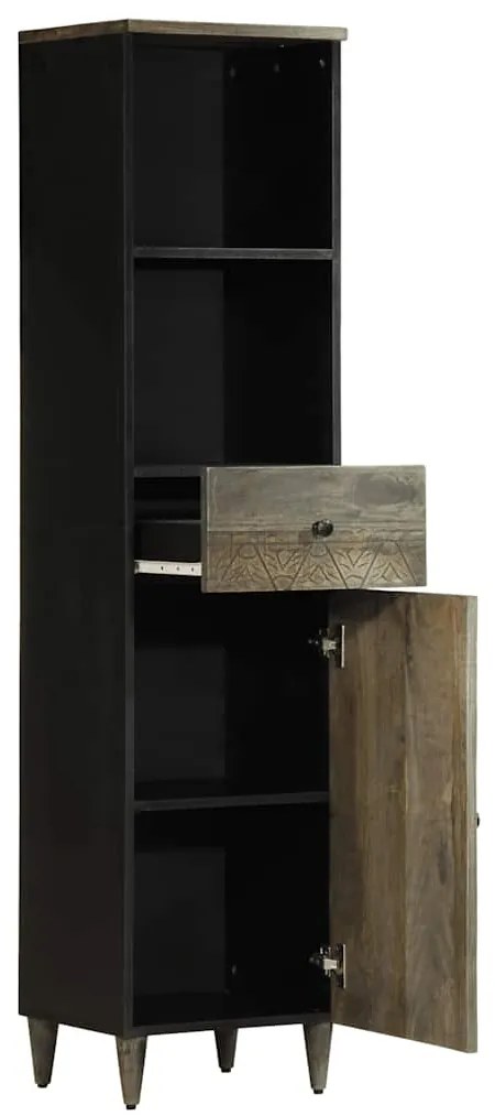 Armário de casa de banho 38x33x160 cm mangueira maciça