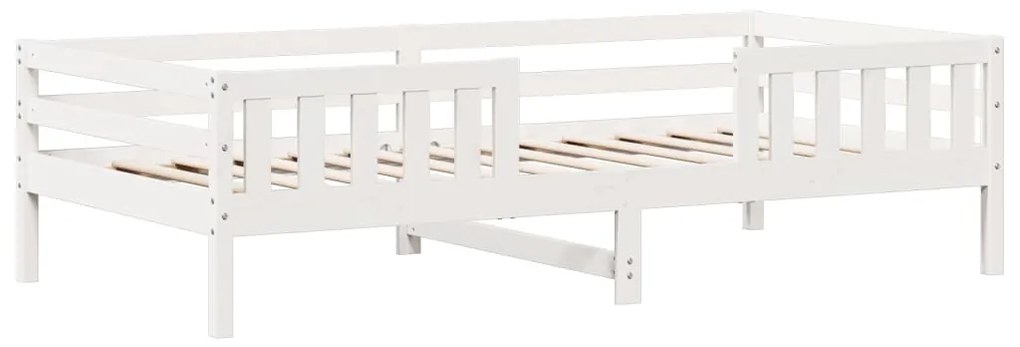 Cama sem colchão 90x190 cm madeira de pinho maciça branco