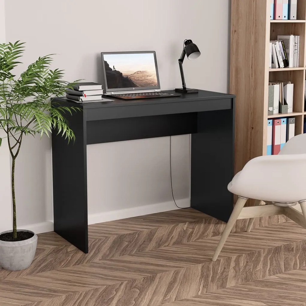 800379 vidaXL Secretária 90x40x72 cm derivados de madeira preto