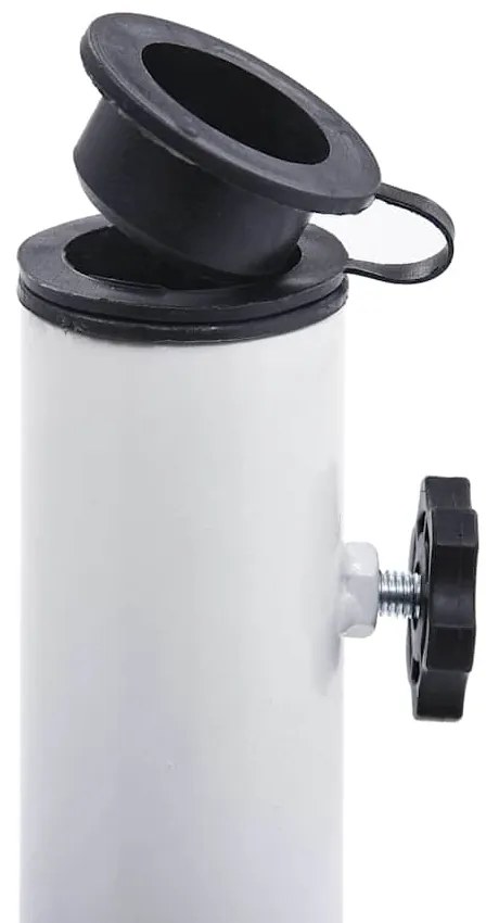 Base para guarda-sol 12 kg 48 cm ferro fundido branco