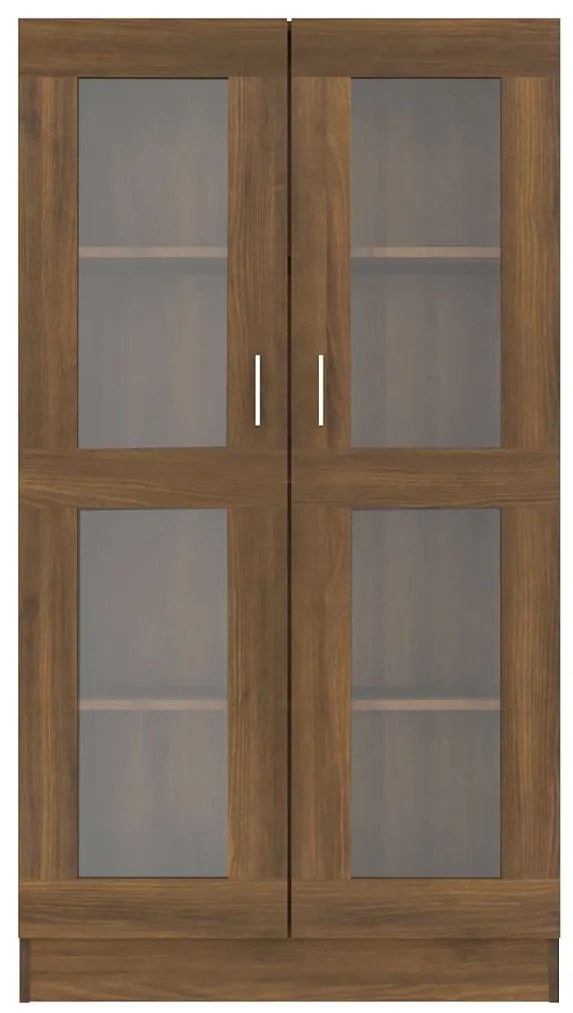 Vitrine 82,5x30,5x150 cm derivados de madeira carvalho castanho