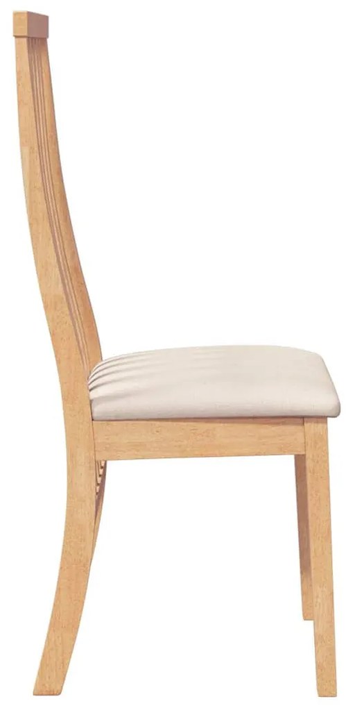 Cadeiras de jantar com almofadões 2 pcs madeira maciça