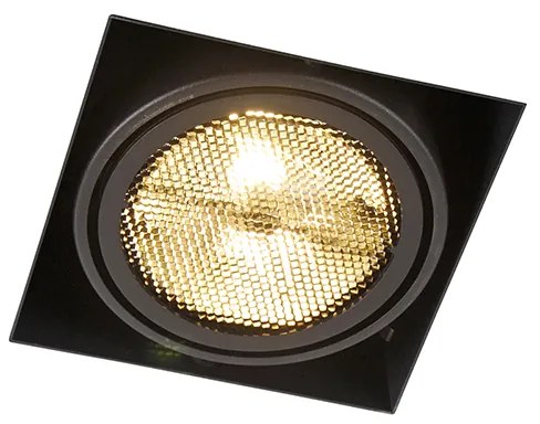 Foco embutido preto GU10 AR111 sem moldura - Oneon Honey Moderno