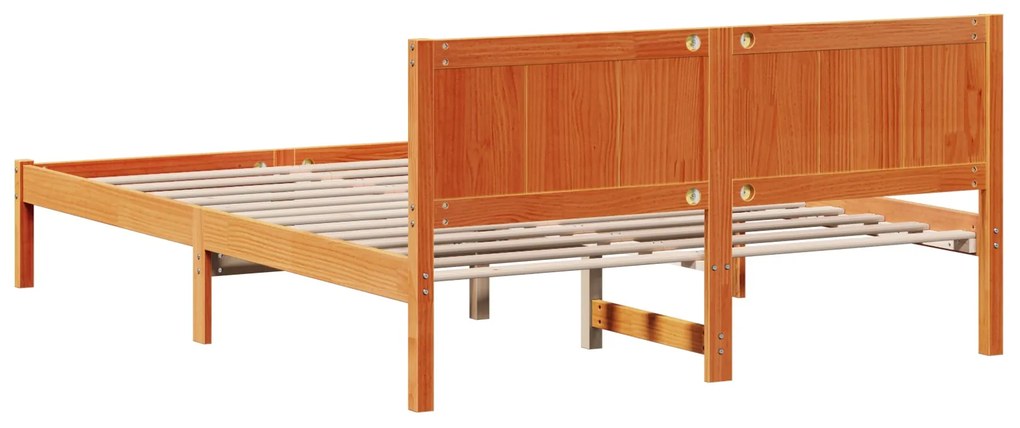Estrutura de Cama Castanha Encerada Castanha Encerada