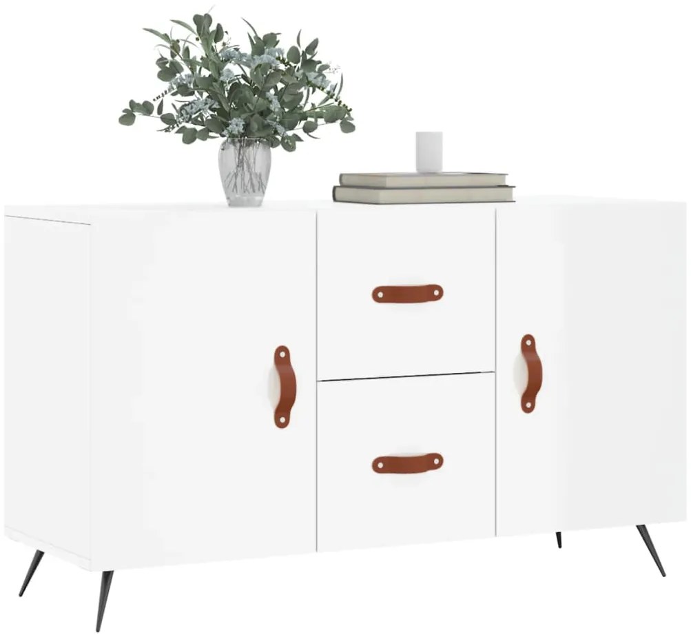 Aparador 100x36x60 cm derivados de madeira branco brilhante