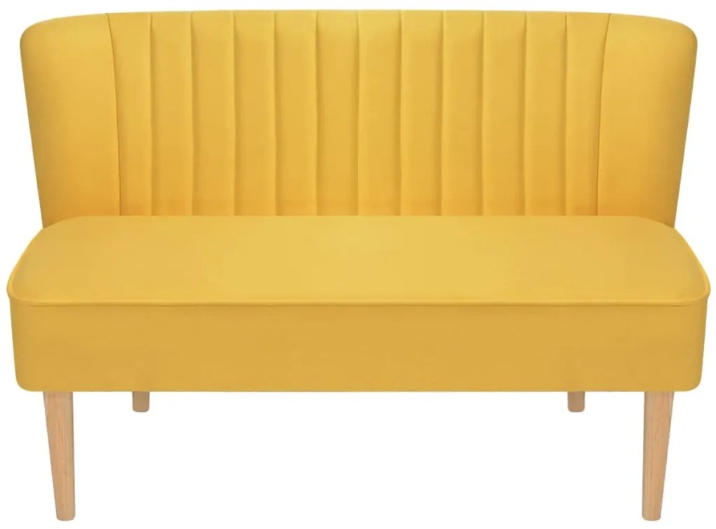 Sofá de tecido 117x55,5x77 cm amarelo