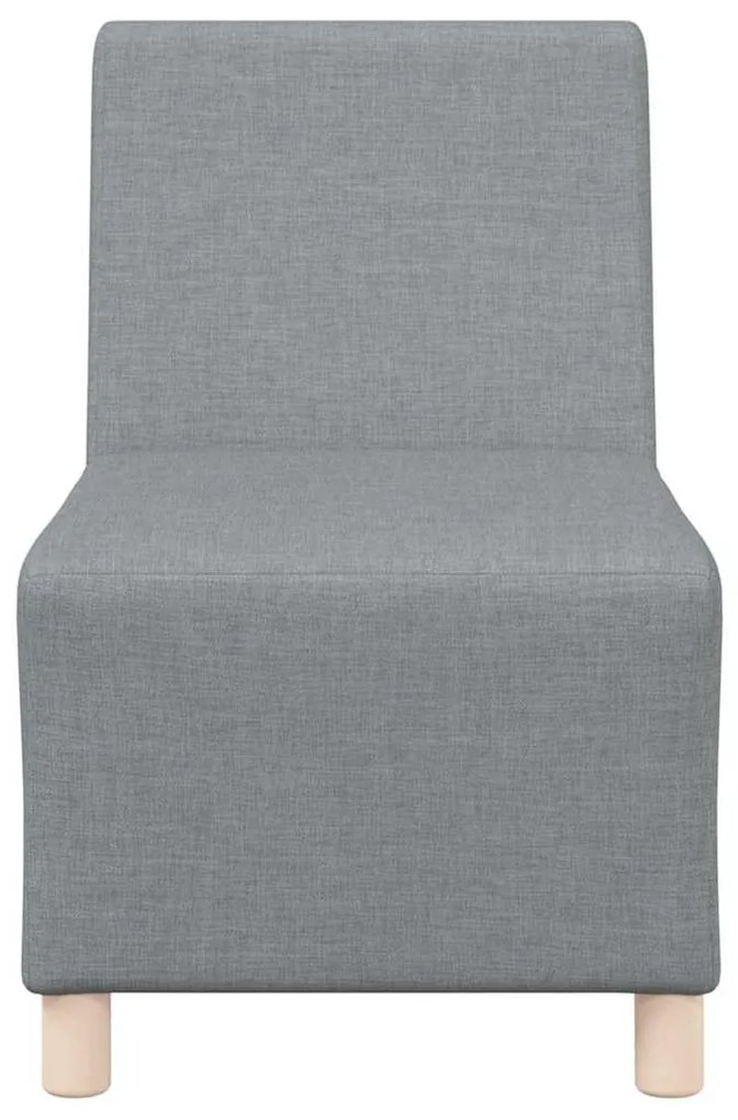 Cadeira de Sofá Cinza Claro 55 cm em Tecido 3 pcs